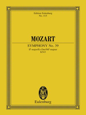 cover image of Symphony No. 39 Eb major